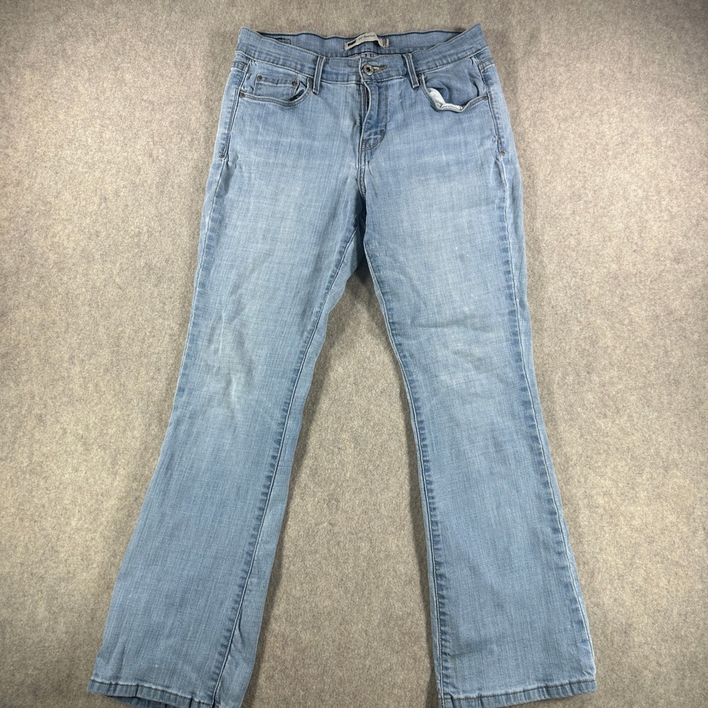 Levis 515 Bootcut Womens Jeans Size 6S W28 L30 Light Wash Stretch Denim Pants